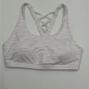 Ideology Sports Bra, Racerback Design, Removable Cups, Black, White, Woman’s XL